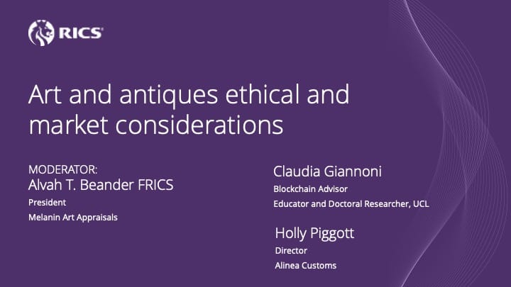 Art and antiques ethical and market considerations